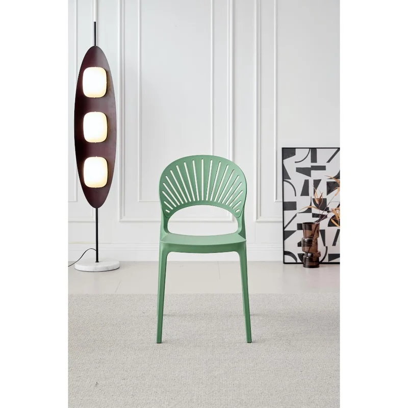 Set de 4 Sillas Paraíso, Color Verde Oliva, con Espaldar y Diseño Moderno