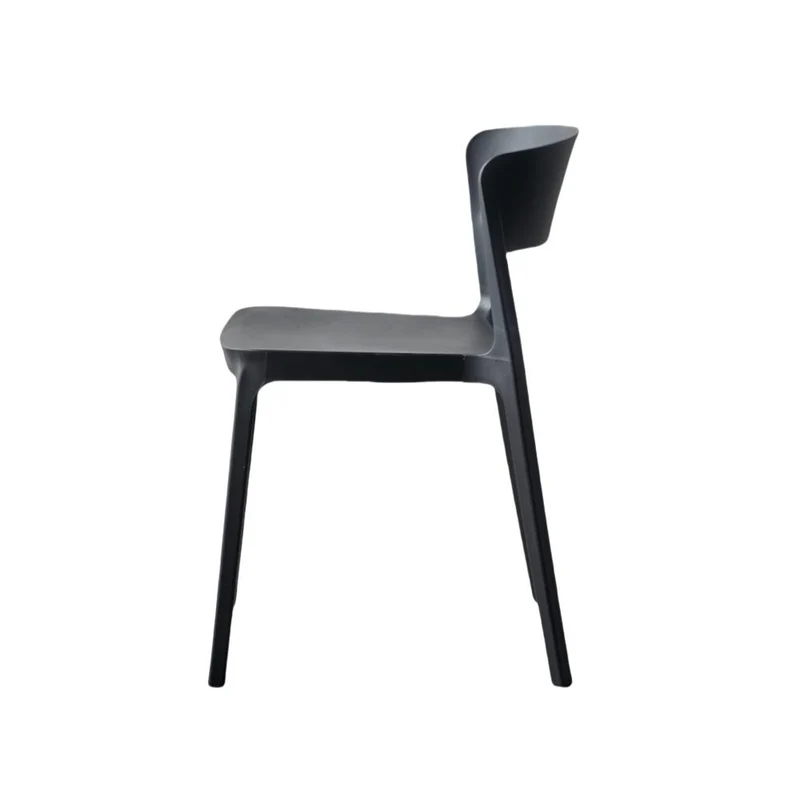 Set de 4 Sillas Mónaco , Color Negro, con Espaldar y Diseño Moderno