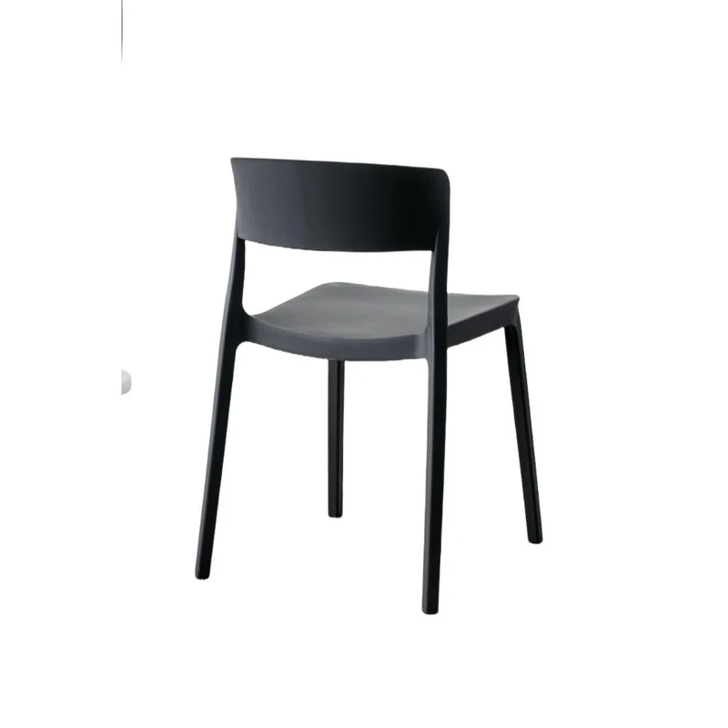 Set de 4 Sillas Mónaco , Color Negro, con Espaldar y Diseño Moderno