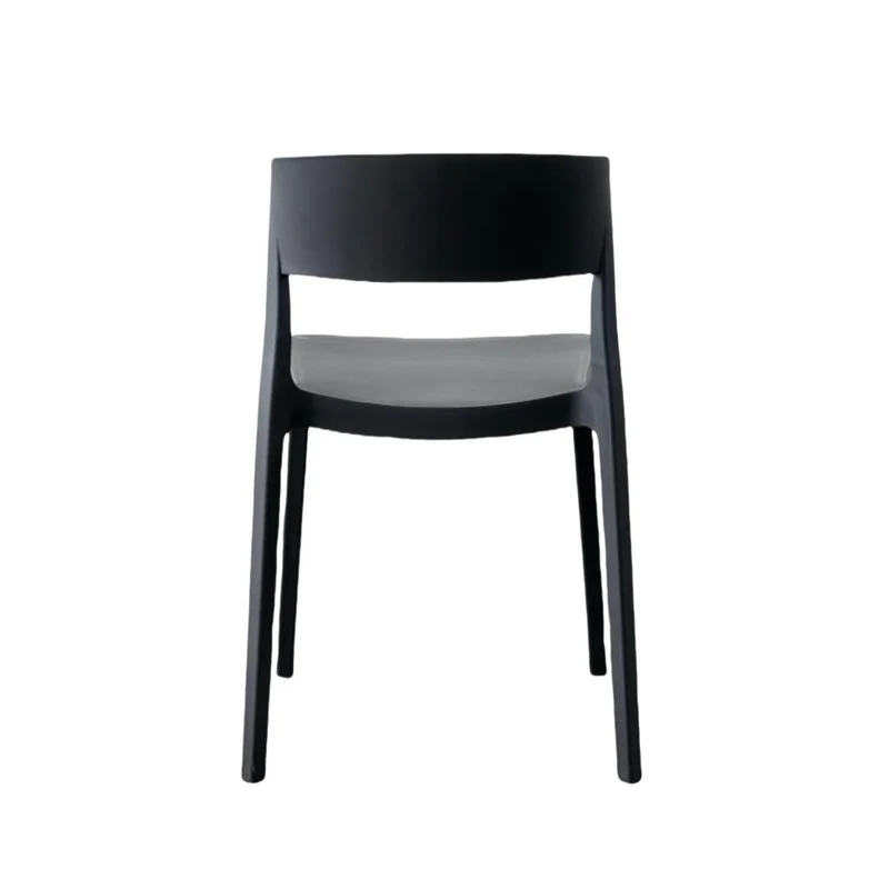 Set de 4 Sillas Mónaco , Color Negro, con Espaldar y Diseño Moderno