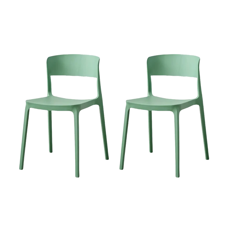 Set de 2 Sillas Mónaco, Color Verde Oliva, con Espaldar y Diseño Moderno