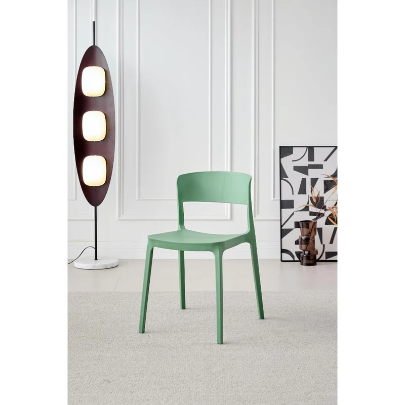 Set de 2 Sillas Mónaco, Color Verde Oliva, con Espaldar y Diseño Moderno