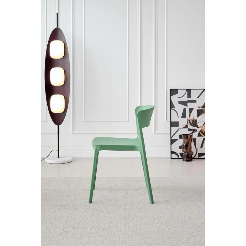 Set de 2 Sillas Mónaco, Color Verde Oliva, con Espaldar y Diseño Moderno