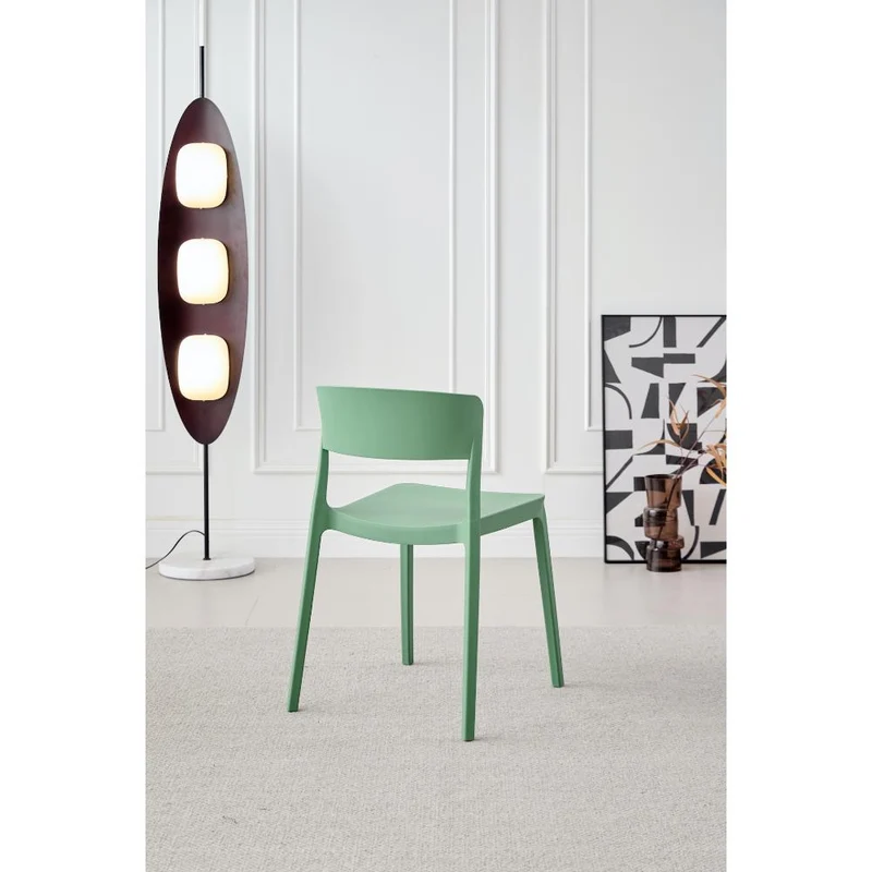 Set de 2 Sillas Mónaco, Color Verde Oliva, con Espaldar y Diseño Moderno