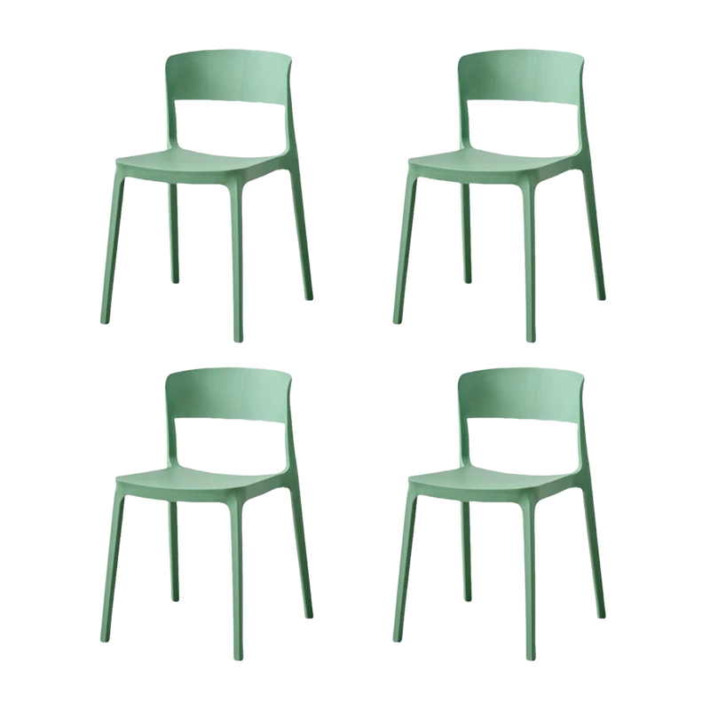 Set de 4 Sillas Mónaco, Color Verde Oliva, con Espaldar y Diseño Moderno