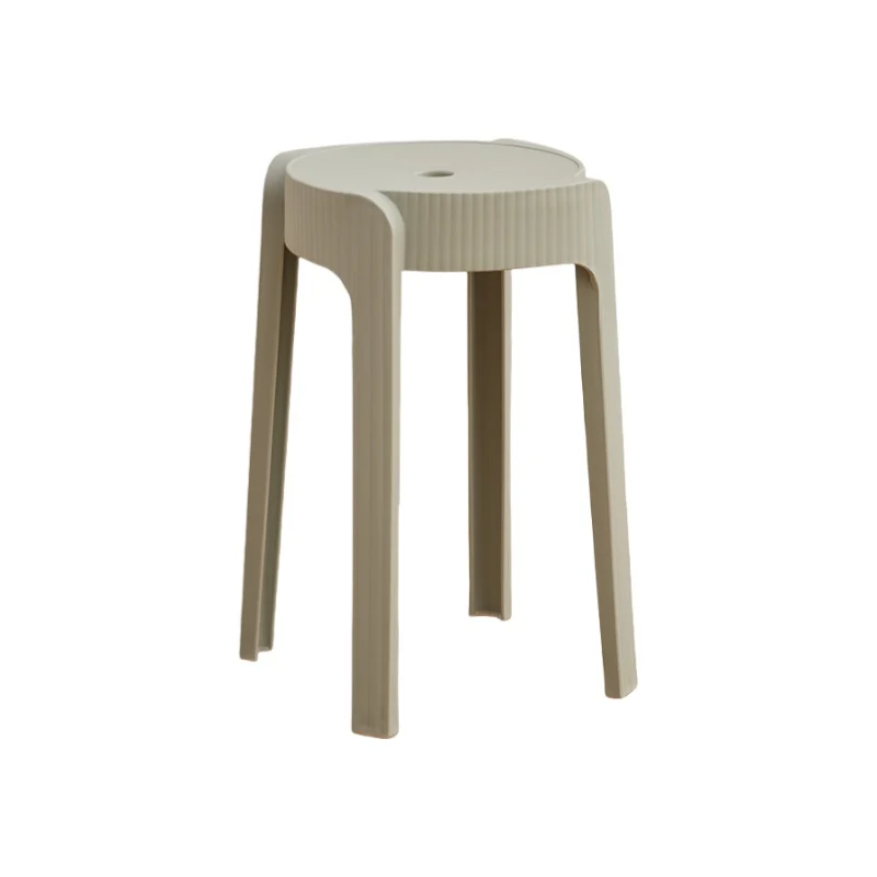 Set de 4 Butacos Apilable Maison, Color Gris Oscuro, Diseño Moderno