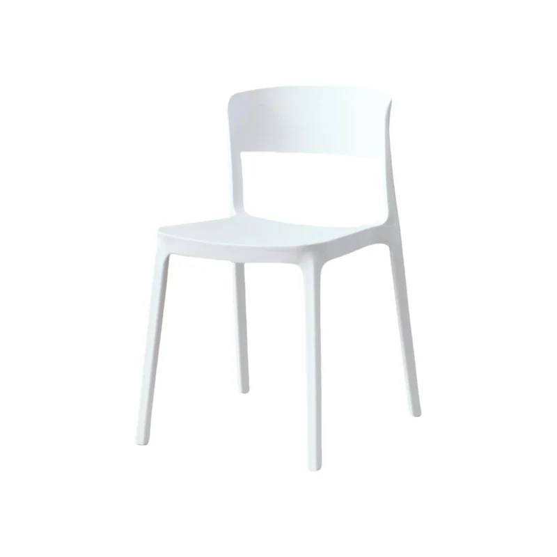 Set de 4 Sillas Mónaco, Color Blanco, con Espaldar y Diseño Moderno
