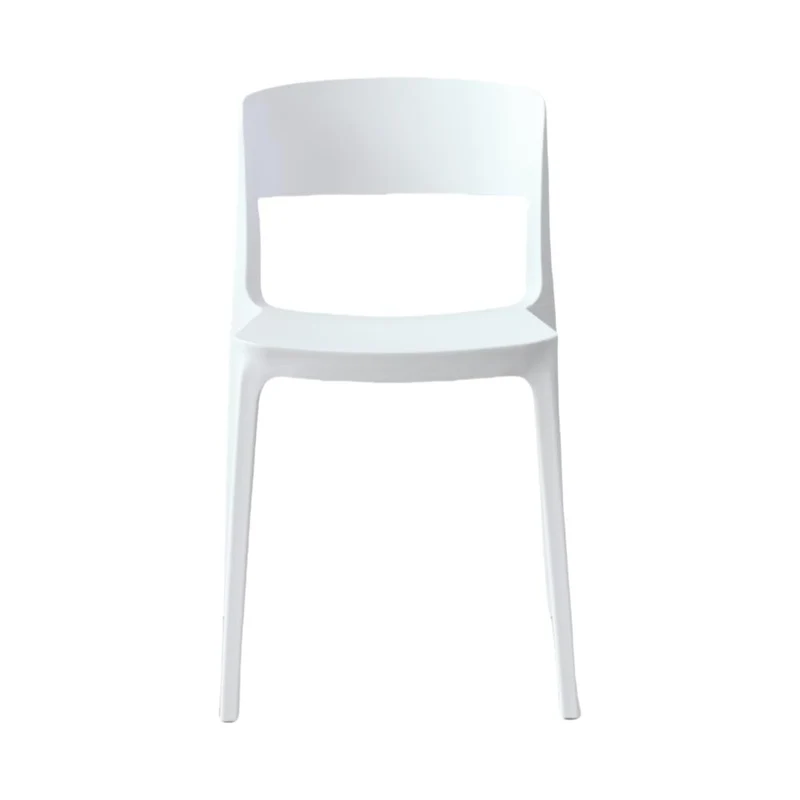 Set de 4 Sillas Mónaco, Color Blanco, con Espaldar y Diseño Moderno