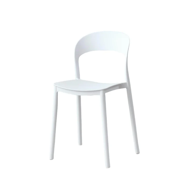 Set de 4 Sillas Patrick, Color Blanco, con Espaldar y Diseño Moderno