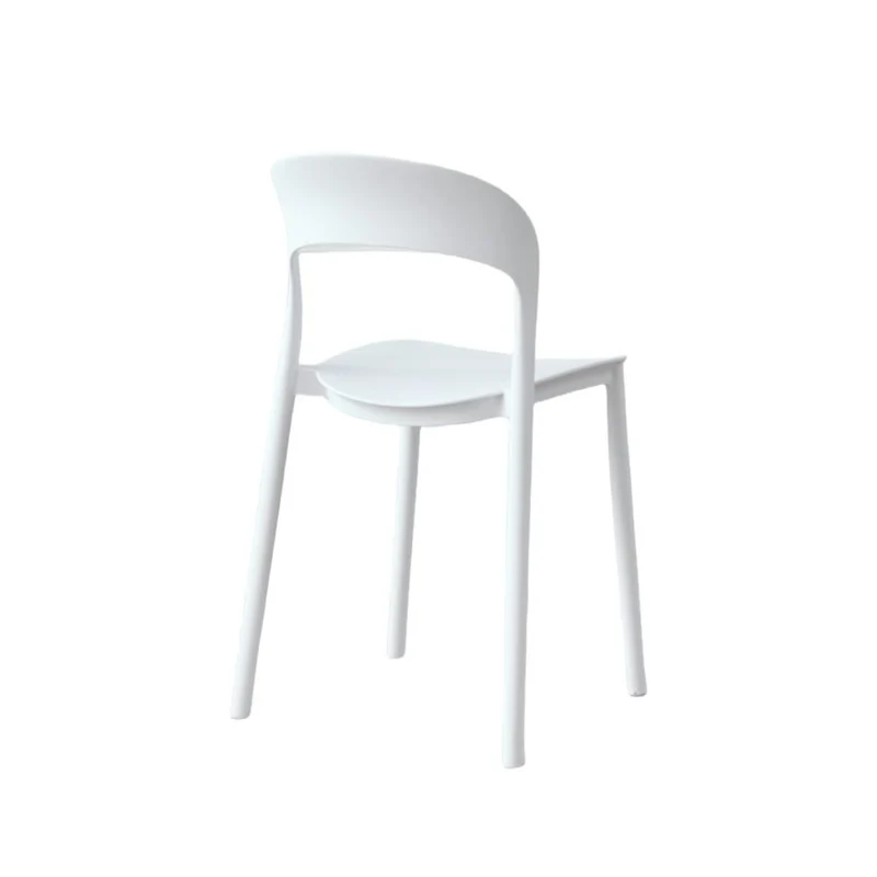Set de 4 Sillas Patrick, Color Blanco, con Espaldar y Diseño Moderno