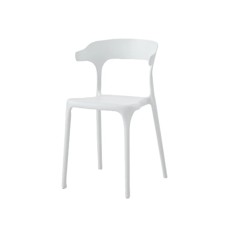 Set de 4 Sillas Elena, Color Blanco, con Espaldar y Diseño Moderno