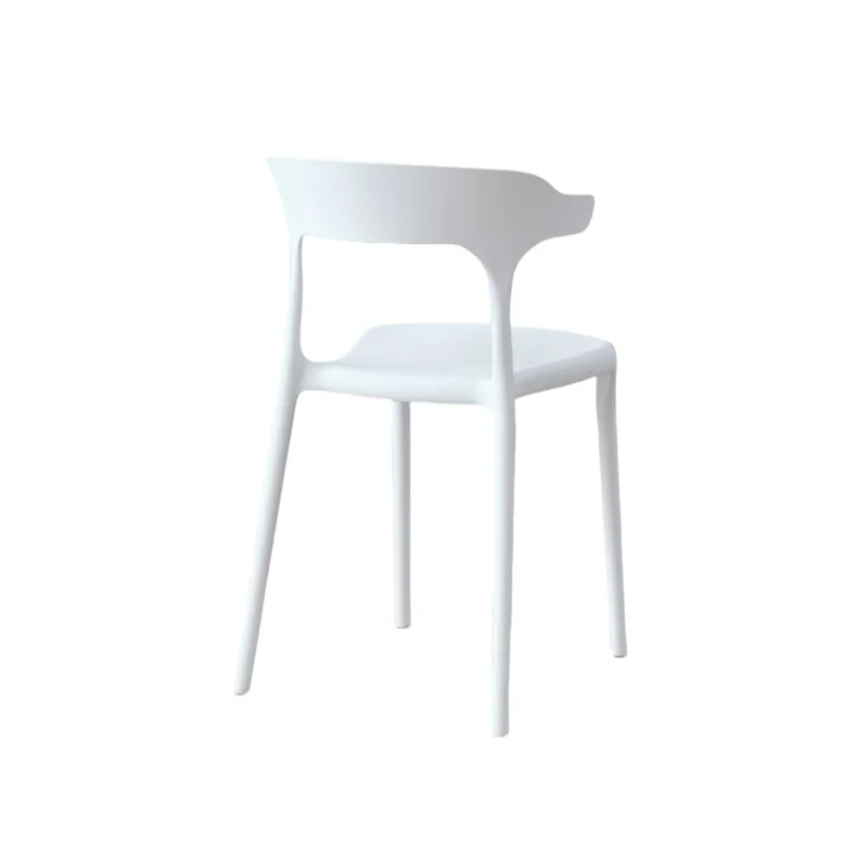 Set de 4 Sillas Elena, Color Blanco, con Espaldar y Diseño Moderno