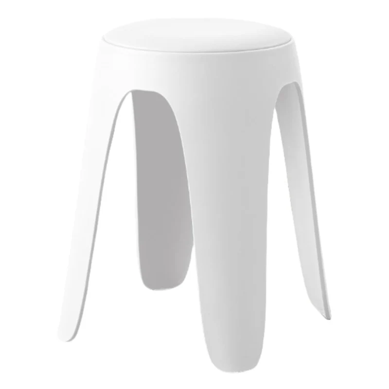 Set de 2 Butacos con Cojín Else, Color Blanco, Diseño Moderno Incluye Cojín