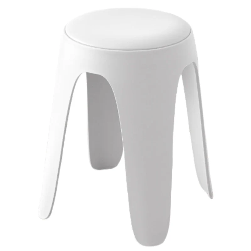 Set de 2 Butacos con Cojín Else, Color Blanco, Diseño Moderno Incluye Cojín