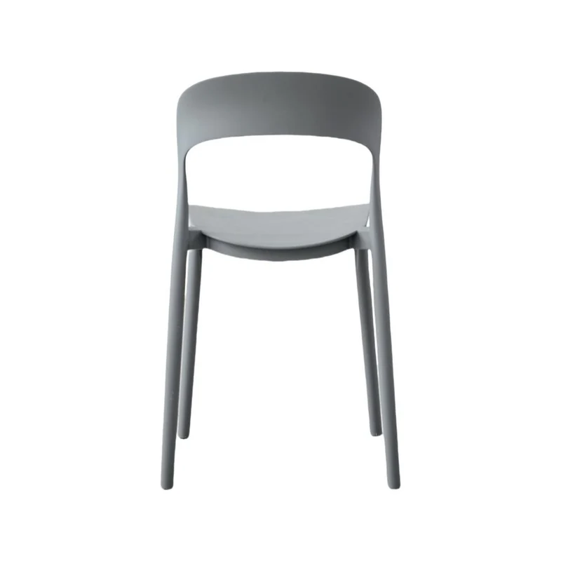 Set de 4 Sillas Patrick, Color Gris Oscuro, con Espaldar y Diseño Moderno