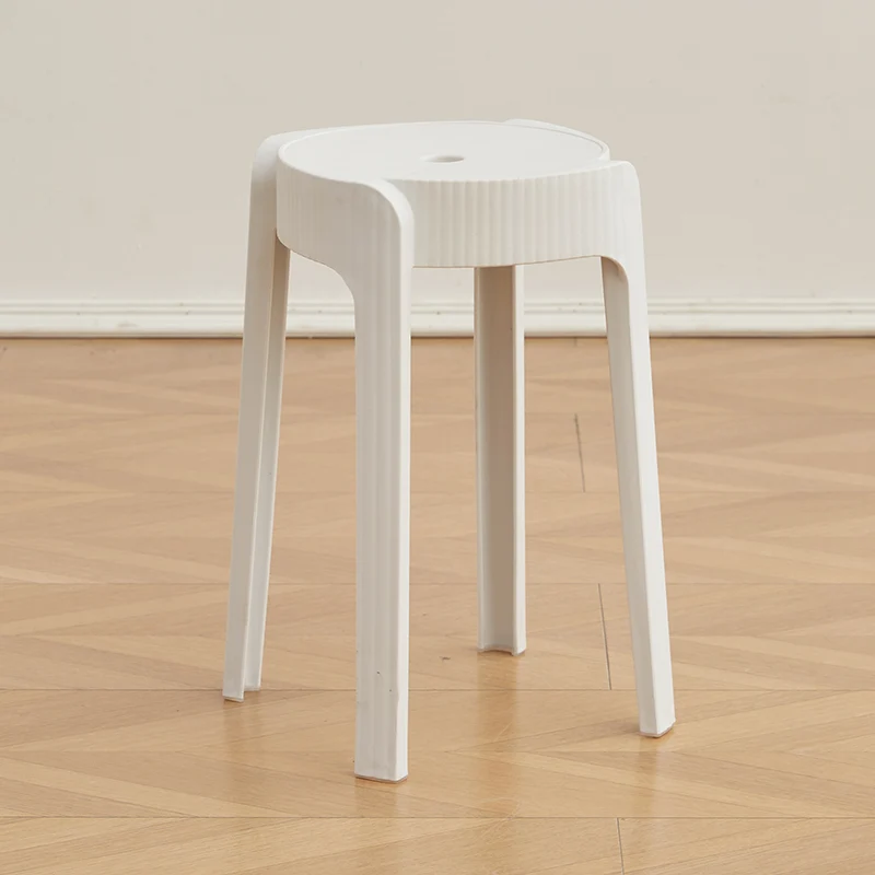 Set de 2 Butacos Apilable Maison, Color Blanco, Diseño Moderno