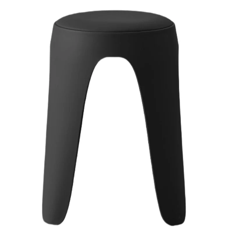 Set de 4 Butacos con Cojín Else, Color Negro, Diseño Moderno Incluye Cojín