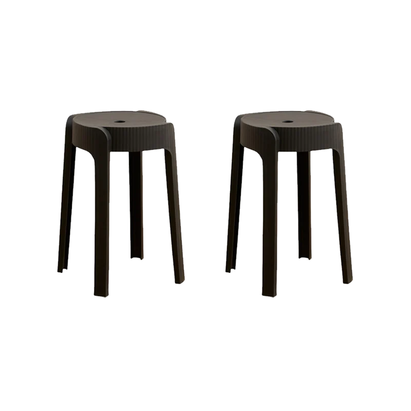 Set de 2 Butucos Apilable Maison, Color Negro, Diseño Moderno