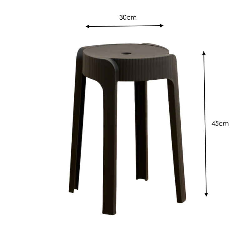 Set de 4 Butucos Apilable Maison, Color Negro, Diseño Moderno