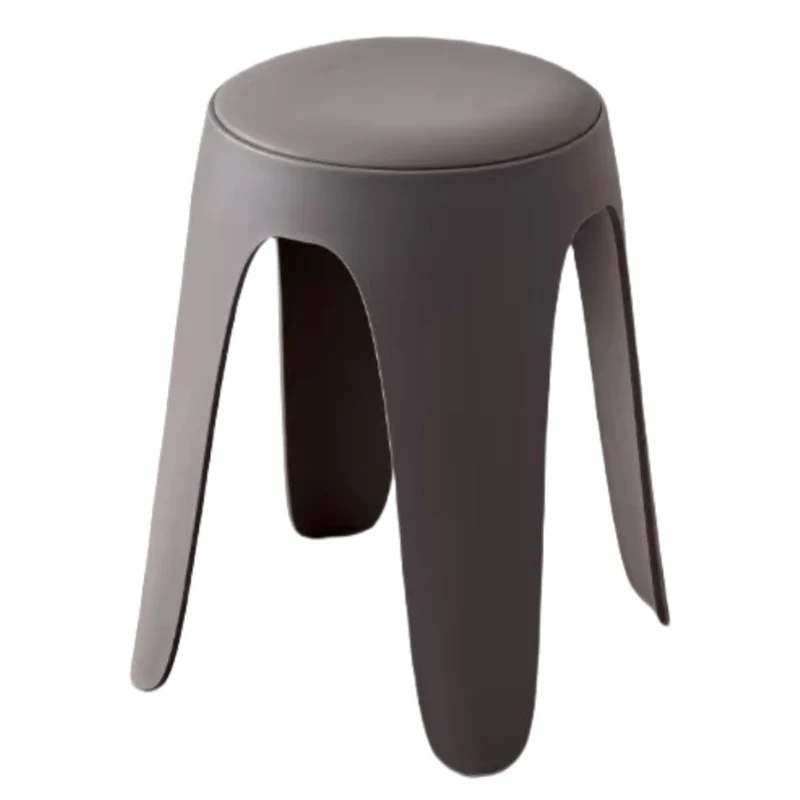 Set de 2 Butacos con Cojín Else, Color Gris Oscuro, Diseño Moderno Incluye Cojín