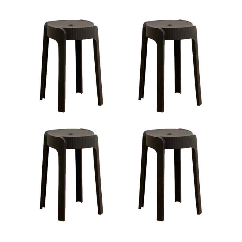 Set de 4 Butucos Apilable Maison, Color Negro, Diseño Moderno