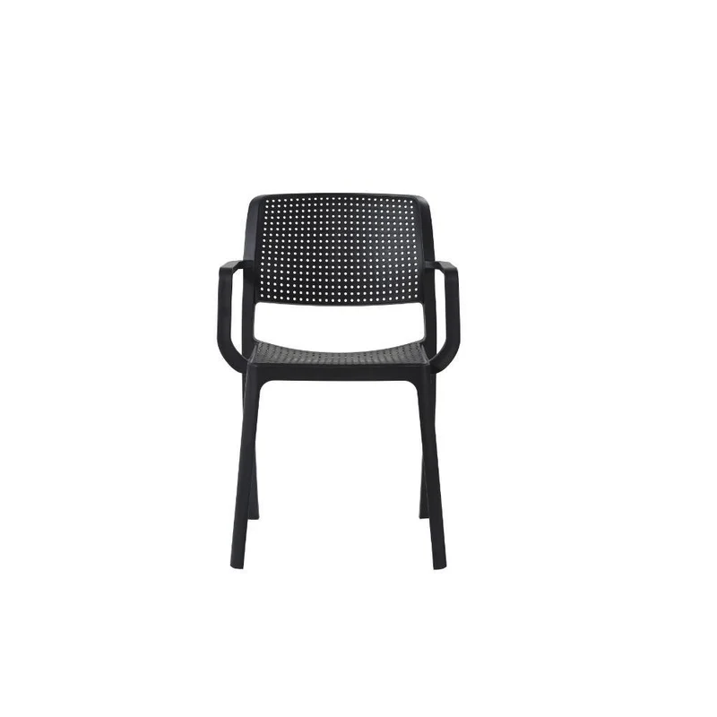 Set de 4 Sillas de Exterior Bilin, Wengue, con Cómodo Espaldar