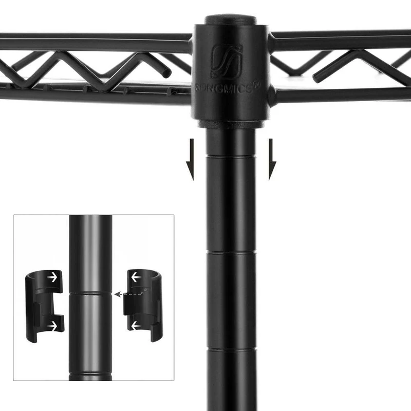 Set de 2 Organizadores para Especias Shelves, Negro, de Tres Niveles