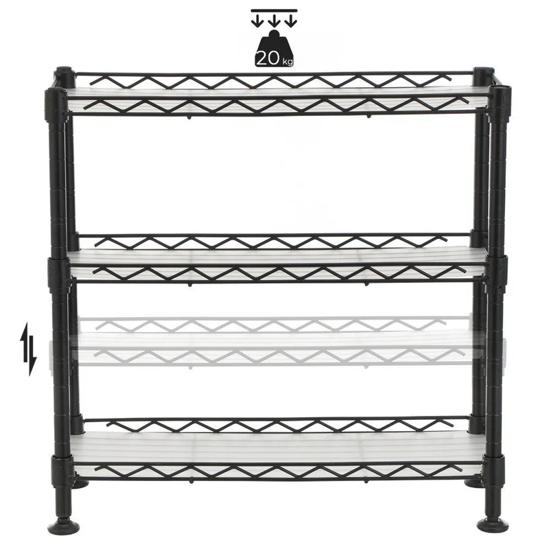 Set de 2 Organizadores para Especias Shelves, Negro, de Tres Niveles