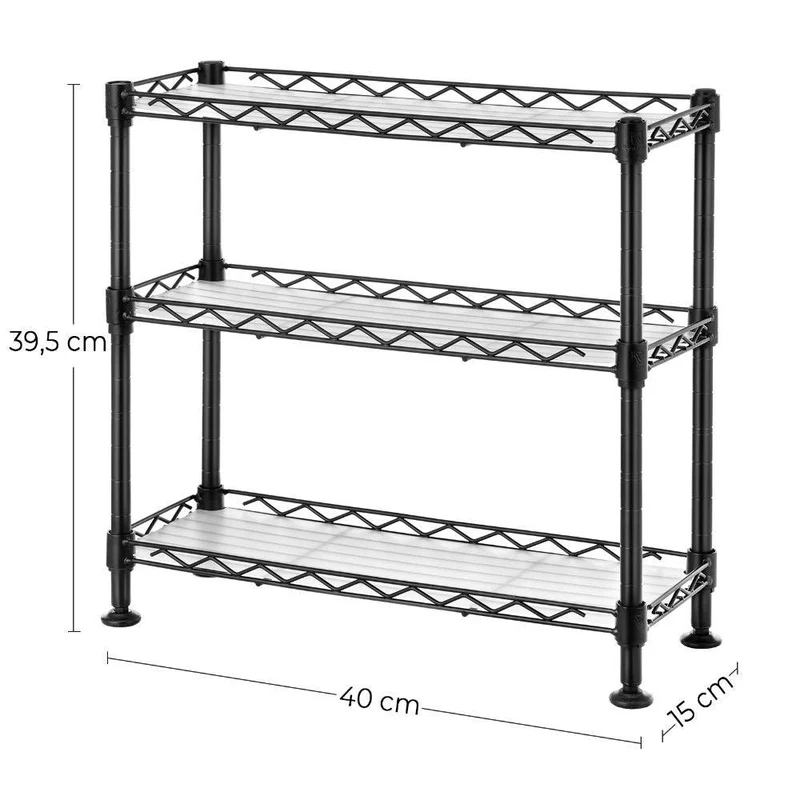 Set de 2 Organizadores para Especias Shelves, Negro, de Tres Niveles