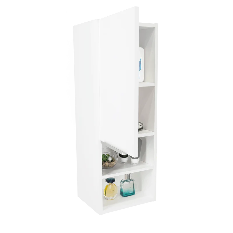 Set de 2 Gabinetes de Baño Real, Blanco, con Tres Entrepaños ZF