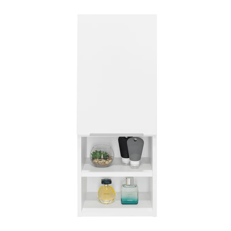 Set de 2 Gabinetes de Baño Real, Blanco, con Tres Entrepaños ZF