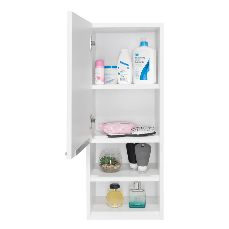 Set de 2 Gabinetes de Baño Real, Blanco, con Tres Entrepaños ZF
