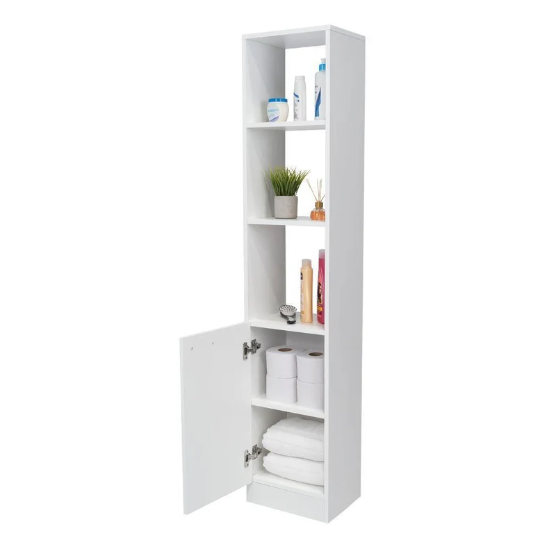Set de 2 Organizadores de Baño Aqua, Blanco, con Variedad de Entrepaños