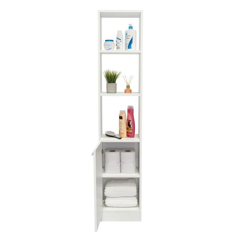 Set de 2 Organizadores de Baño Aqua, Blanco, con Variedad de Entrepaños