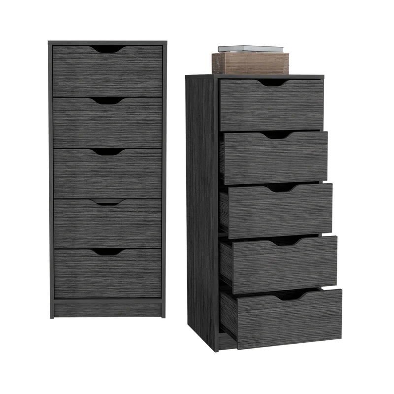 Set de 2 Organizadores Brasilia, Gris, con Cinco Cajones Multiusos Deslizables ZF