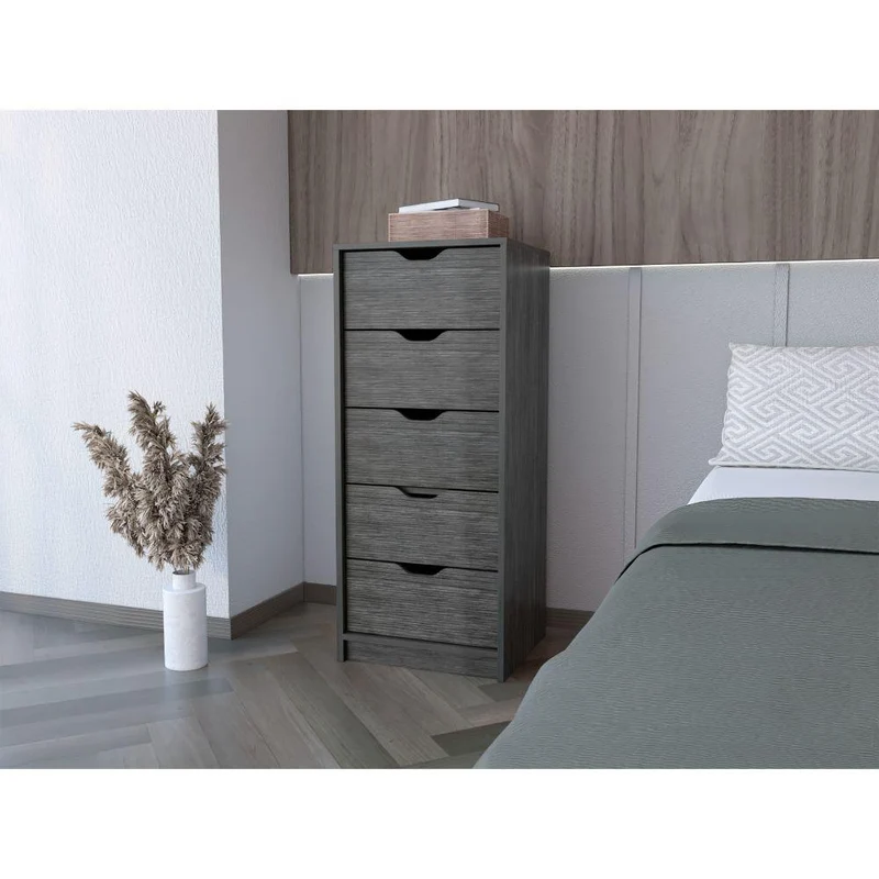 Set de 2 Organizadores Brasilia, Gris, con Cinco Cajones Multiusos Deslizables ZF