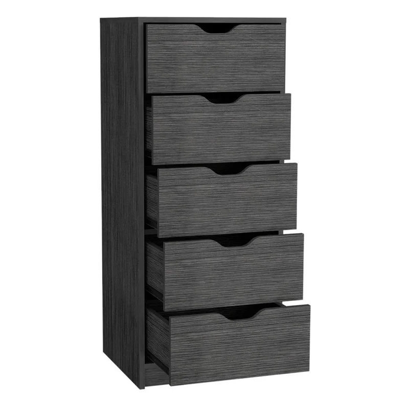 Set de 2 Organizadores Brasilia, Gris, con Cinco Cajones Multiusos Deslizables ZF