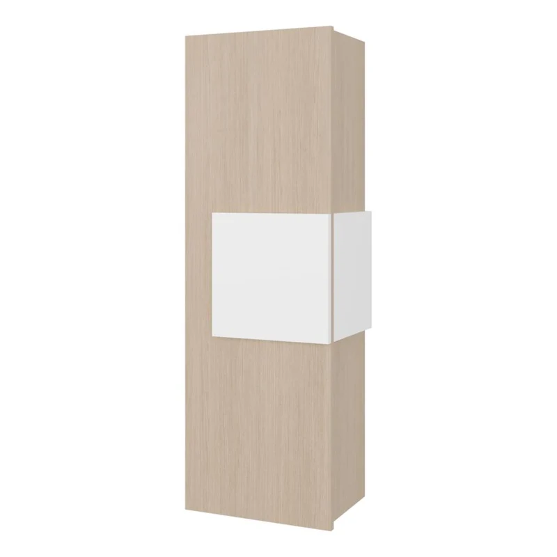 Set de 2 Gabinetes de Baño Picasso, Beige y Blanco, con Espacio para Guardar Objetos de Aseo