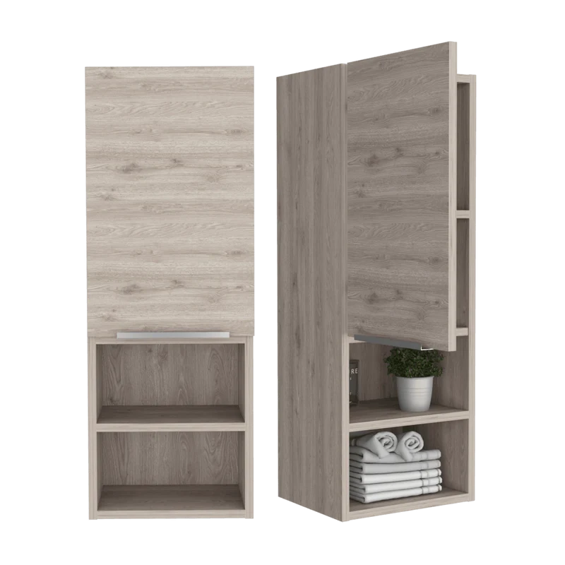 Set de 2 Gabinetes de Baño Real, Humo, Ideal para Espacios Reducidos ZF