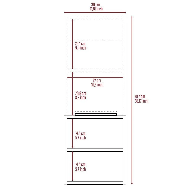 Set de 2 Gabinetes de Baño Real, Humo, Ideal para Espacios Reducidos ZF