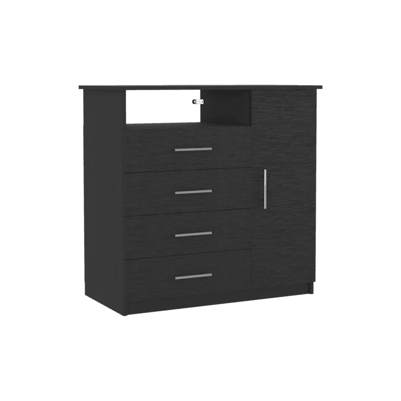 Set de 2 Organizadores Barlovento, Wengue, con Cuatro Cajones y una Puerta ZF