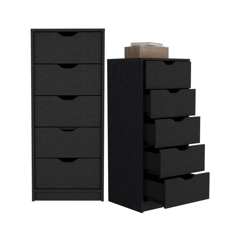 Set de 2 Organizadores Brasilia, Wengue, con Cinco Cajones Multiusos Deslizables ZF
