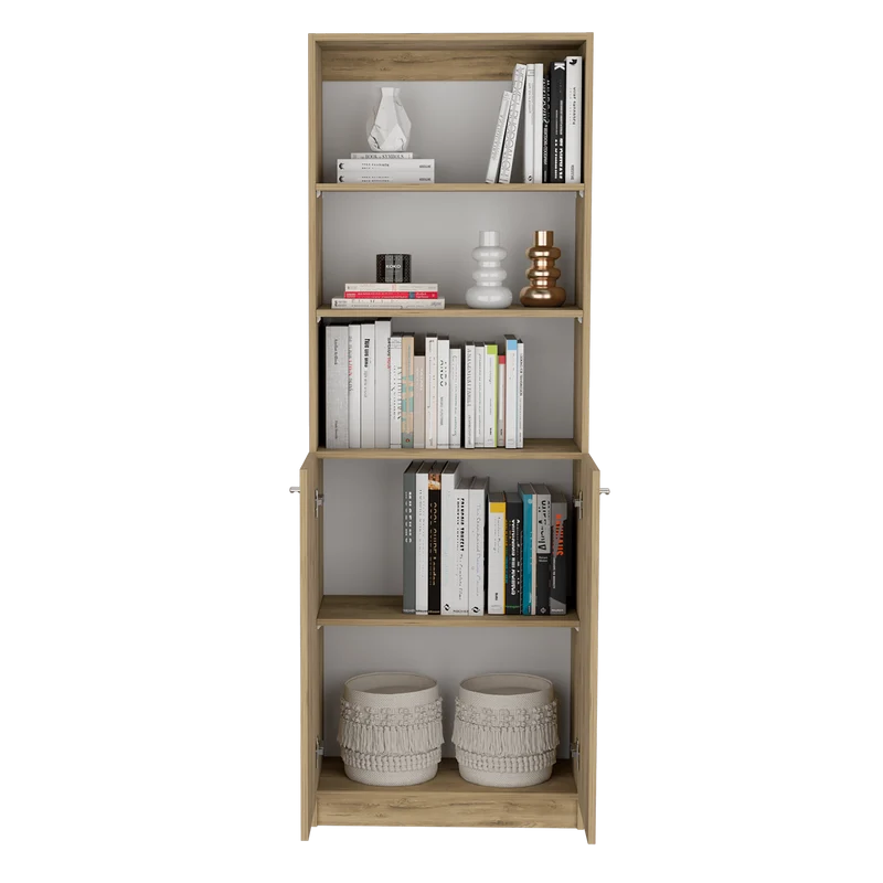 Combo de Bibliotecas Home Eco, Macadamia y Blanco, Incluye Dos Bibliotecas