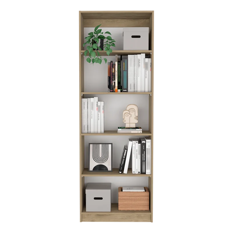 Combo de Bibliotecas Home Eco, Macadamia y Blanco, Incluye Tres Bibliotecas.