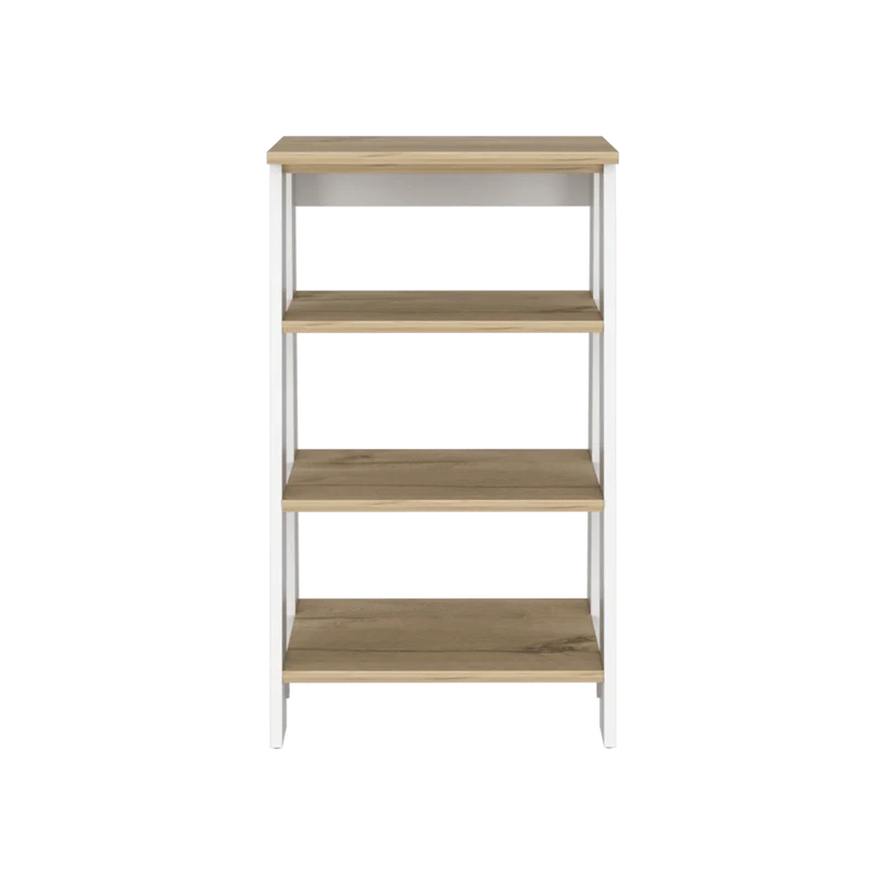 Set de 2 Organizadores de Baño Aqua 3 Pequeño, Blanco Vainilla y Fresno Europeo , con Variedad de Entrepaños