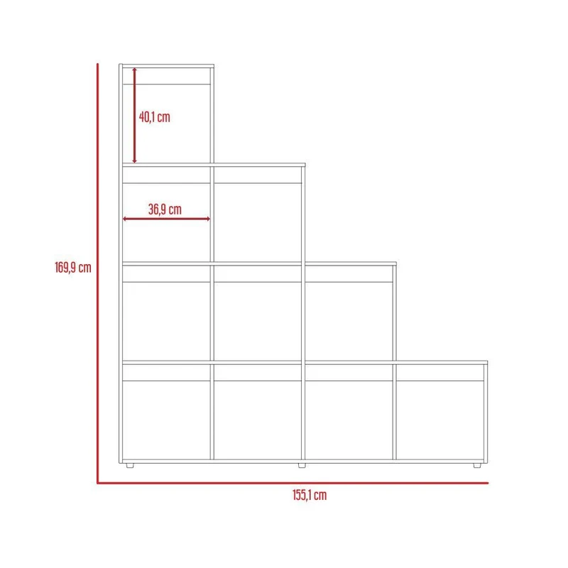 Combo para Sala Oconnel, Incluye Panel TV y Biblioteca Escalera