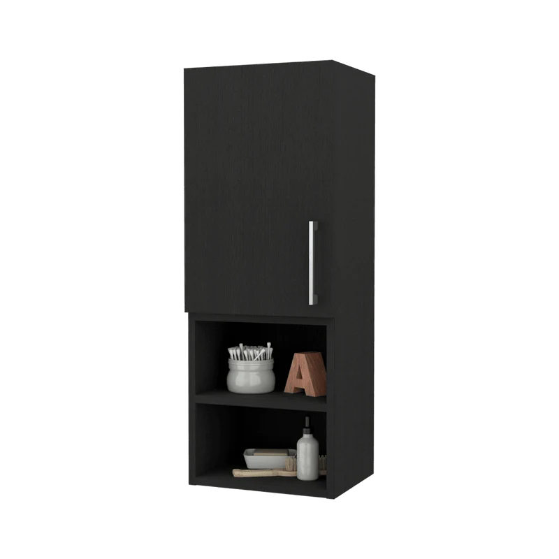 Set de 2 Gabinetes de Baño Oporto, Wengue, con Espacio para Guardar Objetos de Aseo Personal