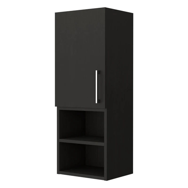 Set de 2 Gabinetes de Baño Oporto, Wengue, con Espacio para Guardar Objetos de Aseo Personal