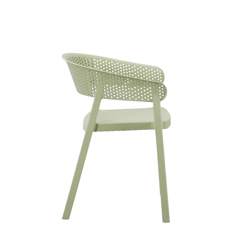 Set de 2 Sillas Manaos, Verde, con Espaldar Minimalista y Diseño Moderno