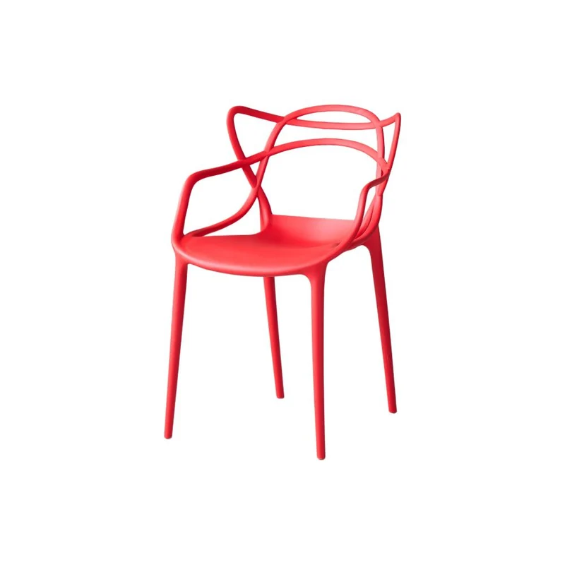 Set de 2 Sillas Palermo, Color Rojo, con Espaldar y Diseño Moderno